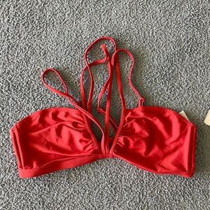 RVCA Red Strappy bikini top